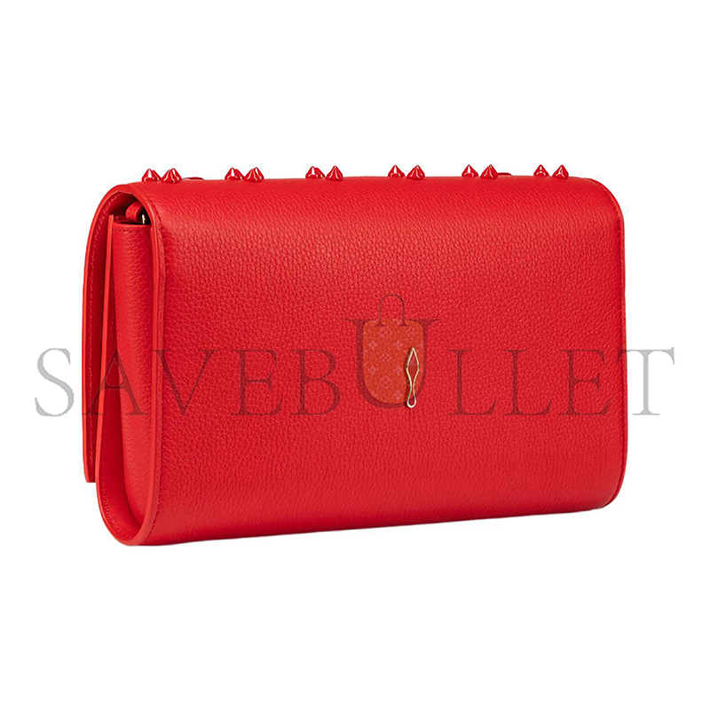 Chr1st1an louboutin paloma clutch grained calf leather and spikes 1175018r297 (23*14.5*5cm)